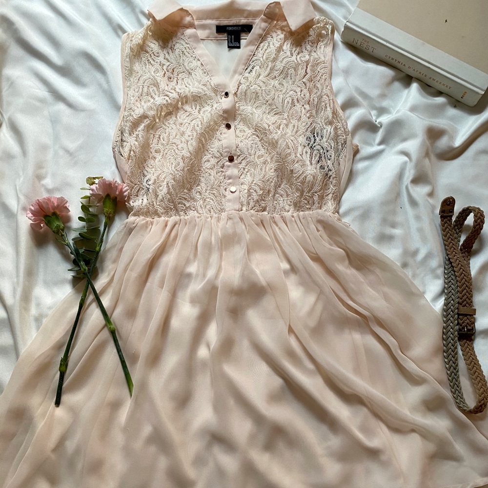 Forever 21 Cream Mini Dress